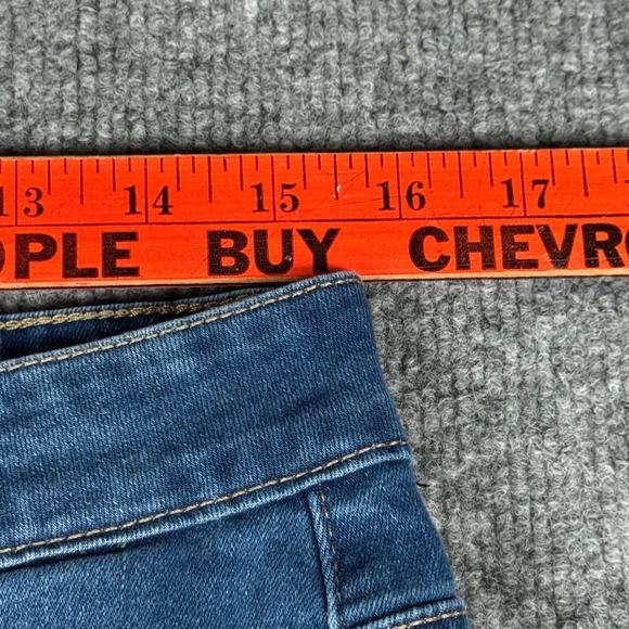 Bamboo Denim Jeans Size 15 Embroidered Daisy Flare Retro Boho Hippie Festival - Picture 9 of 14